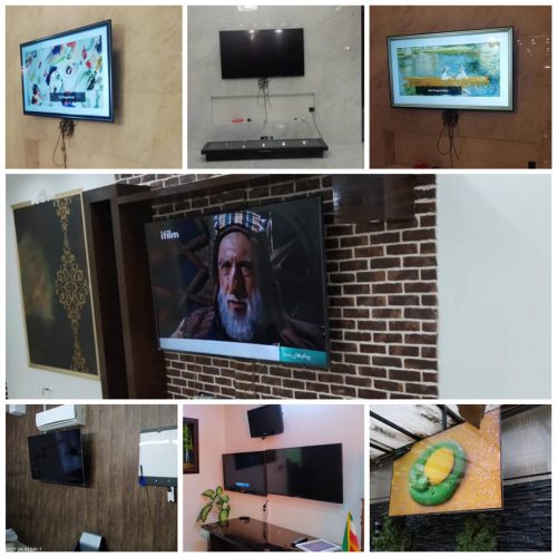نصاب تلویزیون دیتا پرژکتور سیستم های صوتی خانگی آنتن مرکزی در مشهد