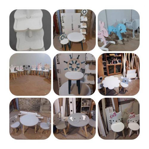 تولید و فروش میز و صندلی کودک بیرامان در مشهد