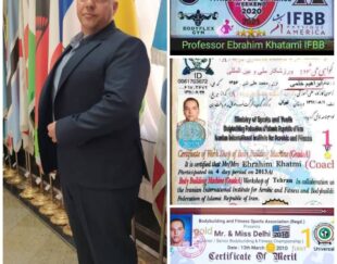 بهترین مربی بدنسازی ایران و قهرمان جهان ، رکورد دار پاورلیفتینگ سه گانه جهان