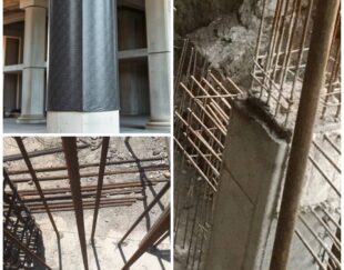 مقاوم سازی ساختمان در مازندران | کاشت میلگرد و بولت با FRP و ژاکت فلزی